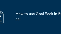 Comment utiliser des objectifs SECH dans Excel