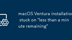 macOS Ventura installation stuck on 'less than a minute remaining'