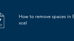 Comment supprimer les espaces dans Excel