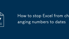 Comment empêcher Excel de changer les nombres aux dates