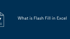 Qu'est-ce que Flash Fill In Excel
