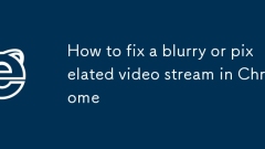 Comment réparer un flux vidéo flou ou pixélé dans Chrome