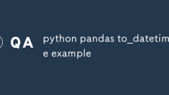 python pandas to_datetime example