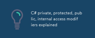 C#プライベート、保護された、公開、内部アクセス修飾子が説明しました