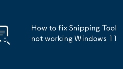 Cara Memperbaiki Alat Snipping Tidak Berfungsi Windows 11