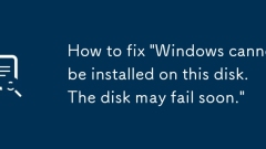Bagaimana untuk membetulkan 'Windows tidak boleh dipasang pada cakera ini. Cakera mungkin gagal tidak lama lagi.'