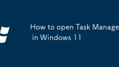 How to open Task Manager in Windows 11