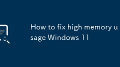 How to fix high memory usage Windows 11