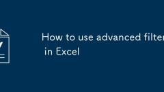 So verwenden Sie den erweiterten Filter in Excel
