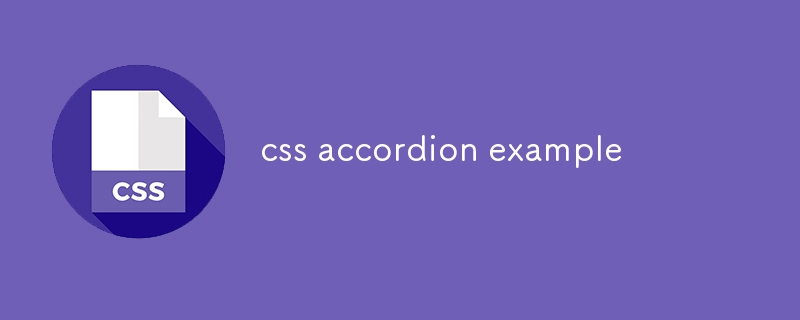 css accordion example