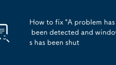 So beheben 'Ein Problem wurde erkannt und Windows wurde geschlossen
