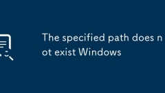 The specified path does not exist Windows