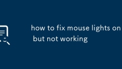 comment réparer les lumières de la souris allumées mais ne pas fonctionner