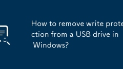 Comment supprimer la protection de l'écriture d'un lecteur USB sous Windows?