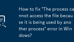 Comment corriger 'le processus ne peut pas accéder au fichier car il est utilisé par un autre processus' dans Windows?