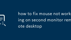 Comment réparer la souris ne travaillant pas sur le bureau à distance du deuxième moniteur
