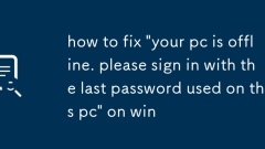 So beheben Sie 'Ihr PC ist offline. Bitte melden Sie sich mit dem letzten auf diesem PC verwendeten Passwort an