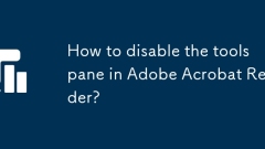Adobe Acrobat Reader에서 도구 창을 비활성화하는 방법은 무엇입니까?