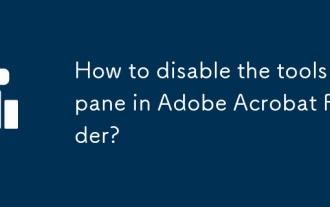 How to disable the tools pane in Adobe Acrobat Reader?