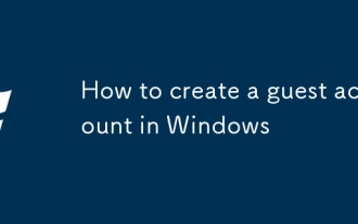 How to create a guest account in Windows