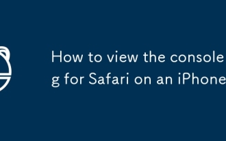 How to view the console log for Safari on an iPhone?