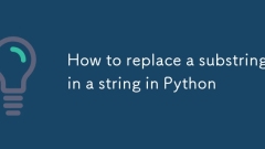 So ersetzen Sie ein Substring in einer Saite in Python