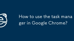 How to use the task manager in Google Chrome?