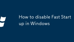 How to disable Fast Startup in Windows