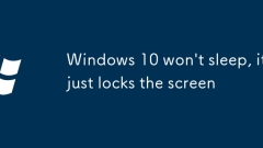 Windows 10 won't sleep, it just locks the screen