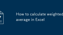 Wie man den gewichteten Durchschnitt in Excel berechnet