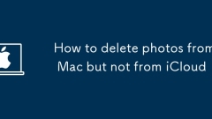 How to delete photos from Mac but not from iCloud