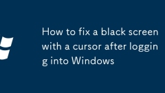 How to fix a black screen with a cursor after logging into Windows