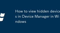 How to view hidden devices in Device Manager in Windows