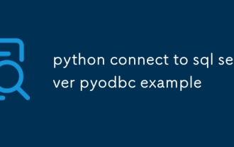 python connect to sql server pyodbc example
