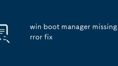 win boot manager missing error fix