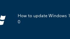 How to update Windows 10