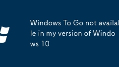 Windows To Go not available in my version of Windows 10