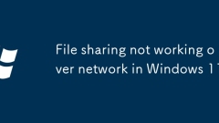 File sharing not working over network in Windows 11