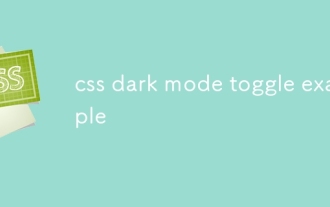 CSS -Beispiel für Dunkelmodus umschalten