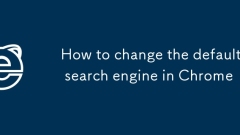 How to change the default search engine in Chrome