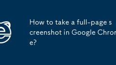 How to take a full-page screenshot in Google Chrome?