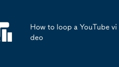 How to loop a YouTube video