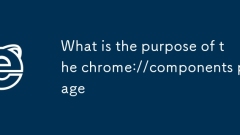 What is the purpose of the chrome://components page