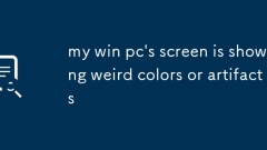 my win pc's screen is showing weird colors or artifacts
