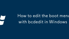 Comment modifier le menu de démarrage avec BCDEdit dans Windows