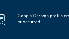 Google Chrome profile error occurred