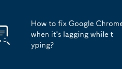 How to fix Google Chrome when it's lagging while typing?