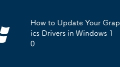 Comment mettre à jour vos pilotes graphiques dans Windows 10