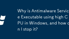 Pourquoi les services anti-ustensives sont-ils exécutables à l'aide d'un CPU élevé dans Windows, et comment puis-je l'arrêter?
