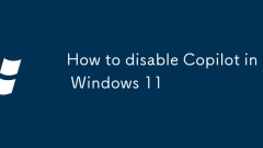 How to disable Copilot in Windows 11